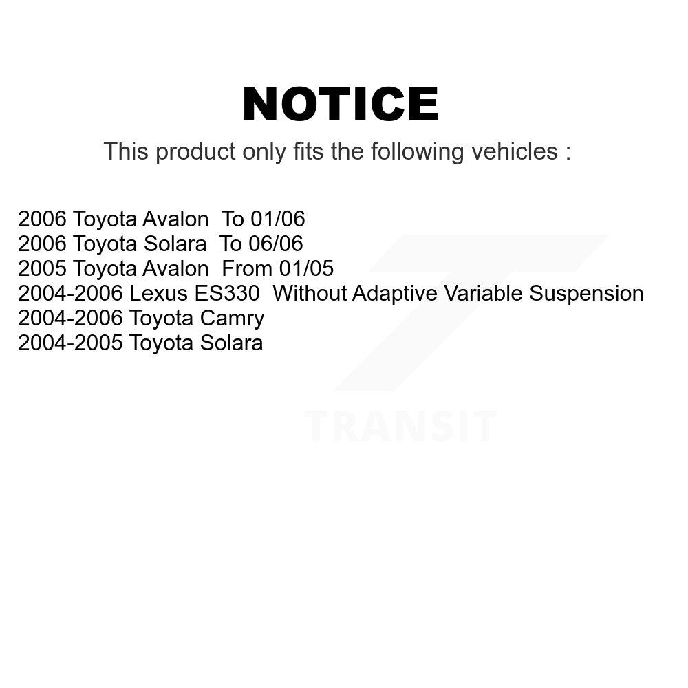 Front Suspension Strut Kit For Toyota Camry Lexus ES330 Avalon Solara K78-100840