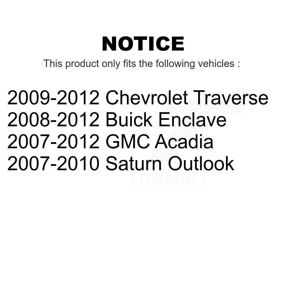 Front Suspension Strut Pair For GMC Acadia Chevrolet Traverse Buick Enclave Saturn Outlook K78-100664