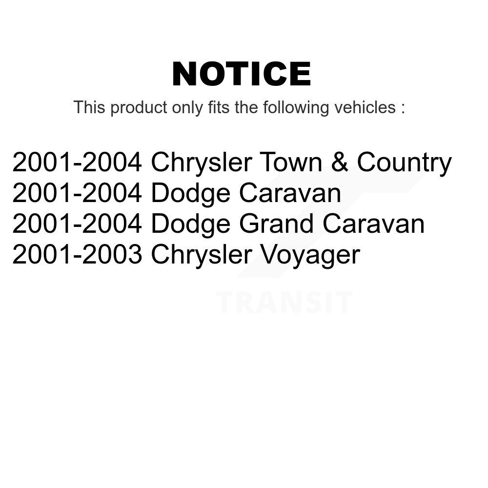 Front Tie Rod End Kit For Dodge Chrysler Grand Caravan Town & Country Voyager K72-100761