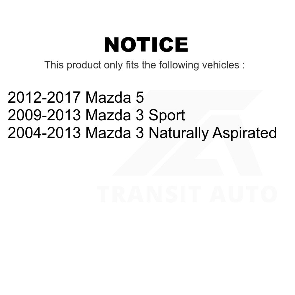Front To Frame Suspension Stabilizer Bar Bushing Kit TOR-K200628 For Mazda 3 5 Sport