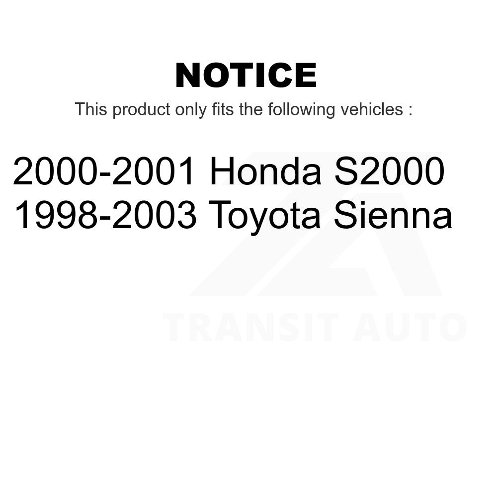 Front To Frame Suspension Stabilizer Bar Bushing Kit TOR-K90546 For Toyota Sienna Honda S2000