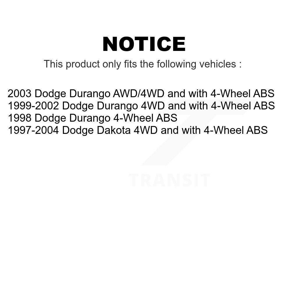 Front Wheel Bearing And Hub Assembly Kit For Dodge Dakota Durango K70-100470
