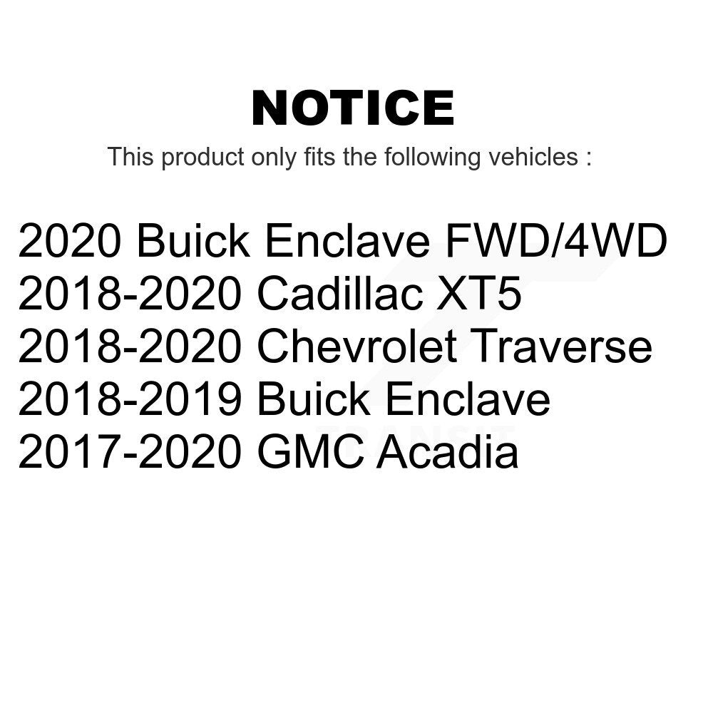 Front Wheel Bearing And Hub Assembly Pair For Chevrolet Traverse GMC Acadia Cadillac XT5 Buick Enclave K70-101809