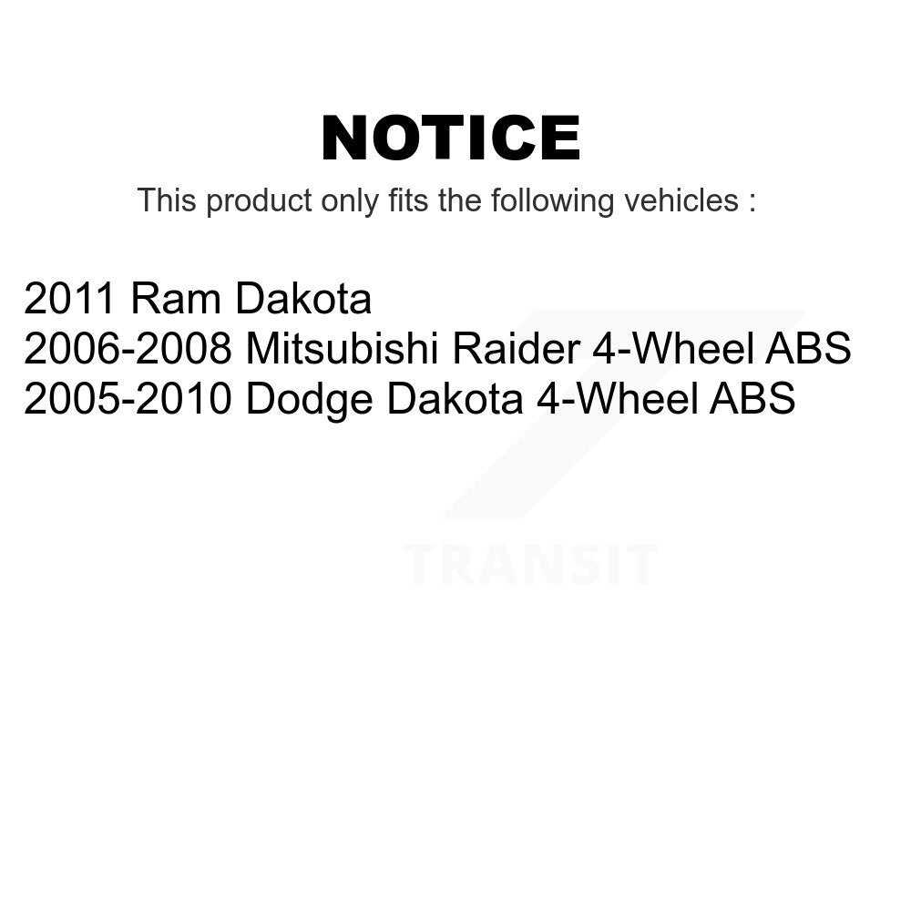 Front Wheel Bearing And Hub Assembly Pair For Dakota Dodge Mitsubishi Raider Ram K70-100300
