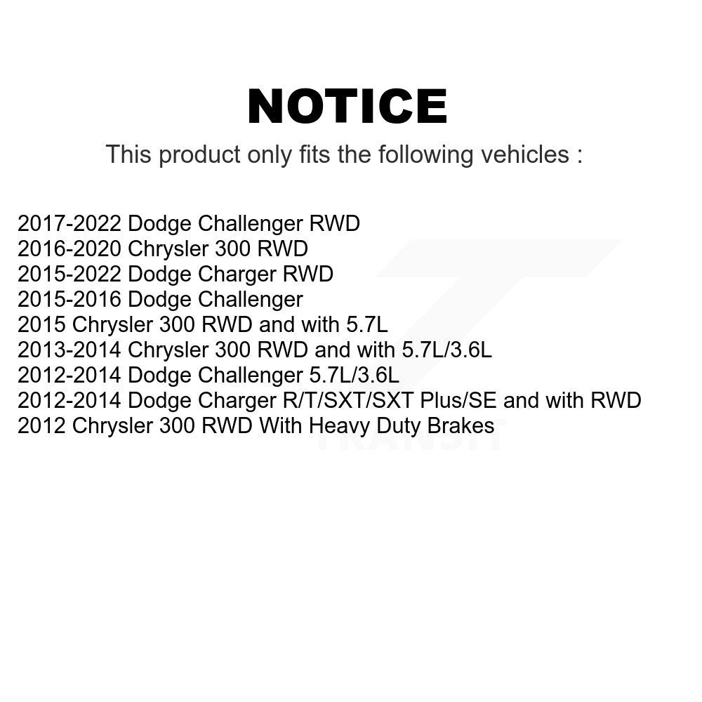 Front Wheel Bearing And Hub Assembly Pair For Dodge Charger Challenger Chrysler 300 K70-100354