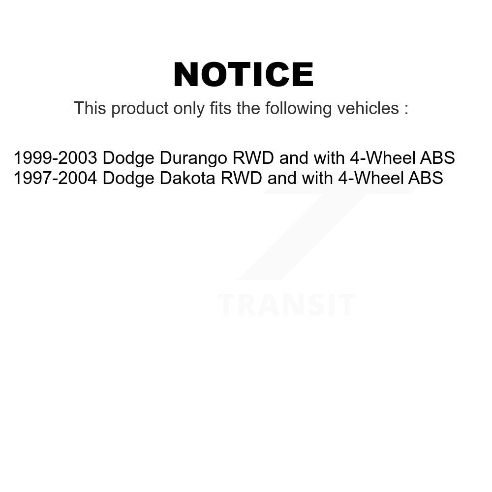 Front Wheel Bearing And Hub Assembly Pair For Dodge Dakota Durango RWD with 4-Wheel ABS K70-100389