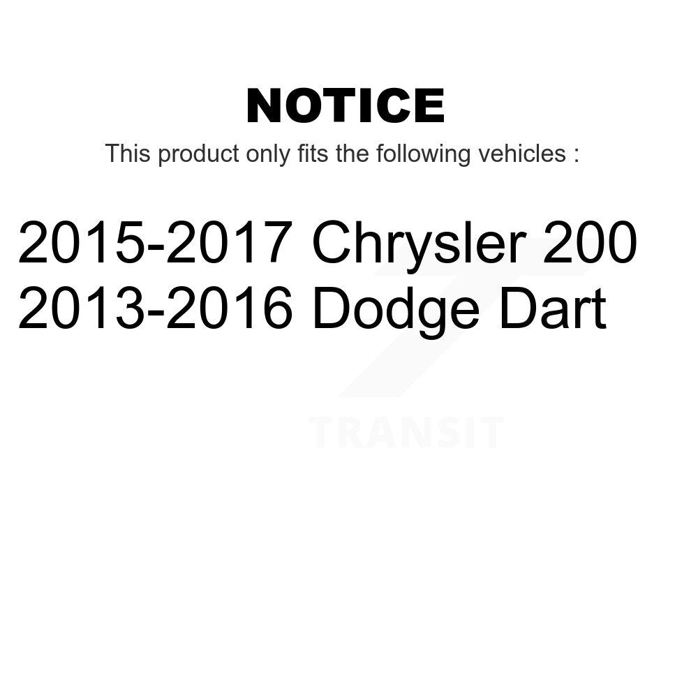Front Wheel Bearing And Hub Assembly Pair For Dodge Dart Chrysler 200 K70-100365
