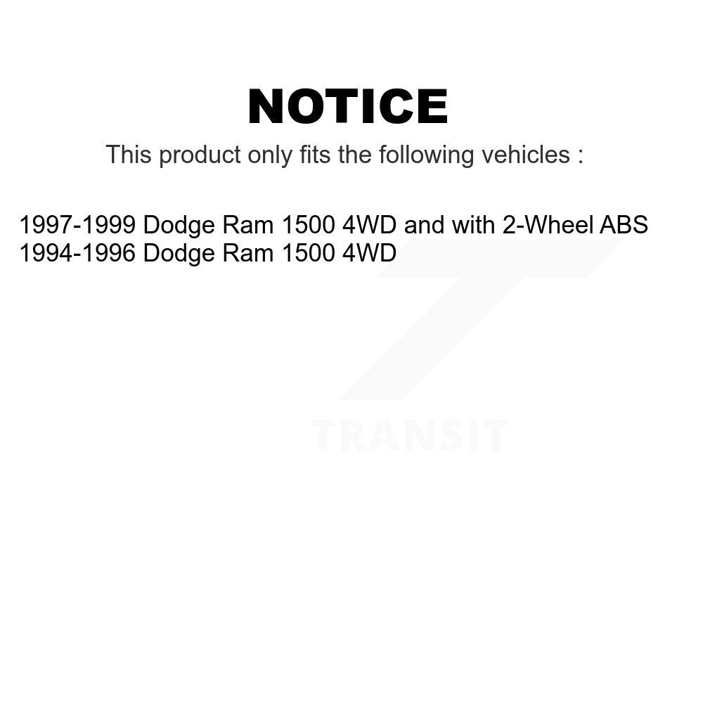 Front Wheel Bearing And Hub Assembly Pair For Dodge Ram 1500 K70-100373