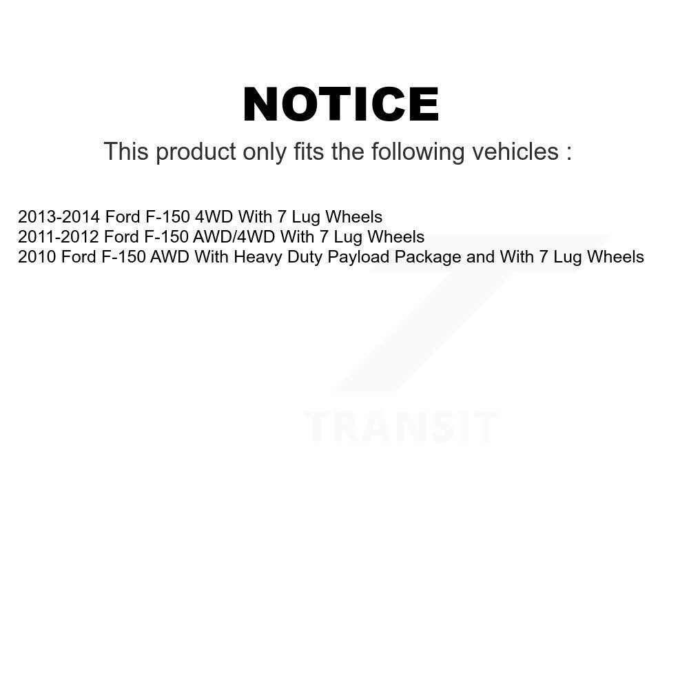 Front Wheel Bearing And Hub Assembly Pair For Ford F-150 K70-100355