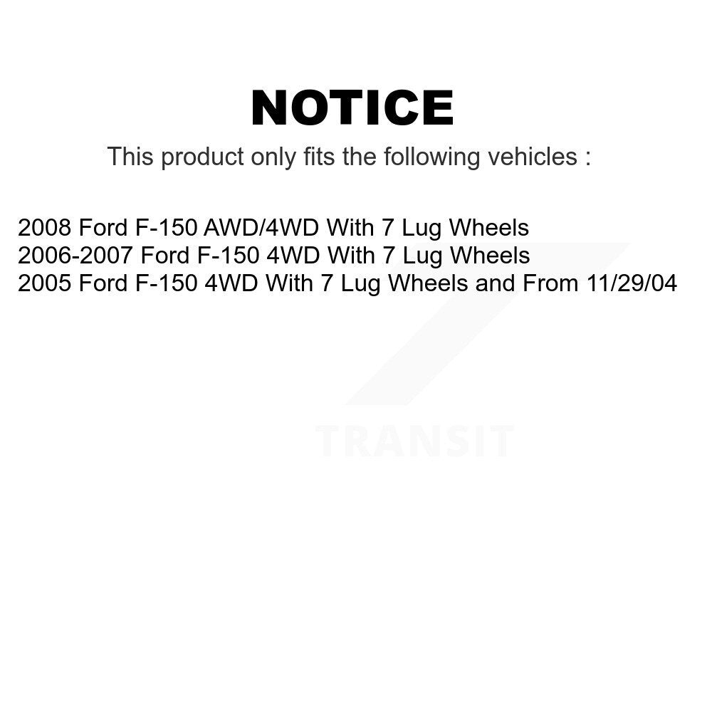 Front Wheel Bearing And Hub Assembly Pair For Ford F-150 K70-100416