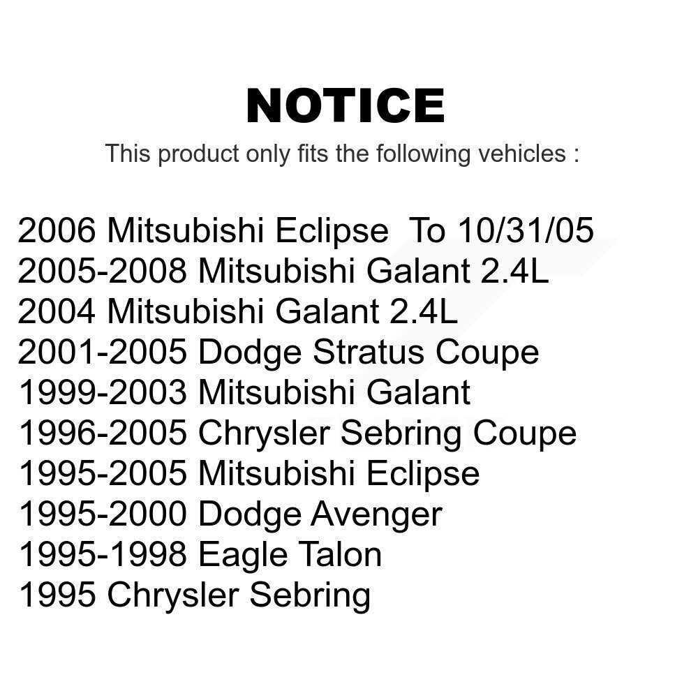 Front Wheel Bearing And Hub Assembly Pair For Mitsubishi Chrysler Sebring Galant Eclipse Dodge Stratus Avenger Eagle Talon K70-100262
