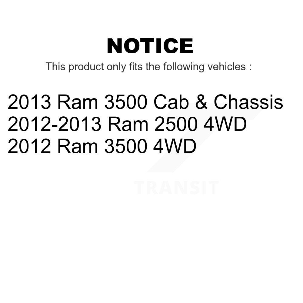 Front Wheel Bearing And Hub Assembly Pair For Ram 2500 3500 K70-100451