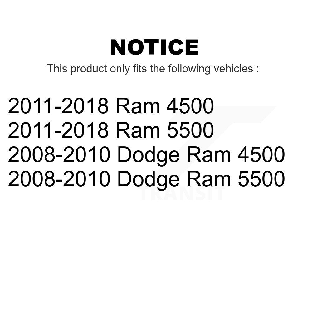 Front Wheel Bearing And Hub Assembly Pair For Ram 5500 Dodge 4500 K70-100433