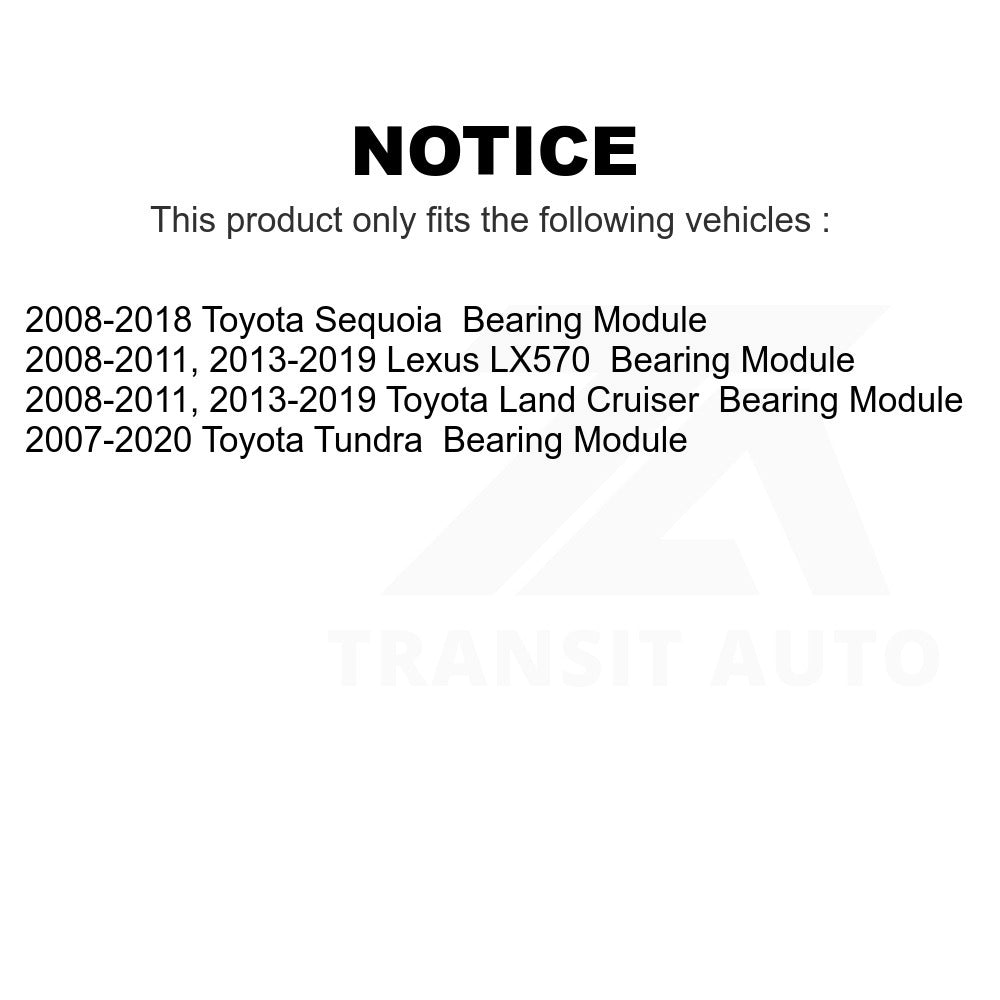 Front Wheel Bearing Assembly 70-515103 For Toyota Tundra Sequoia Lexus LX570 Land Cruiser Module
