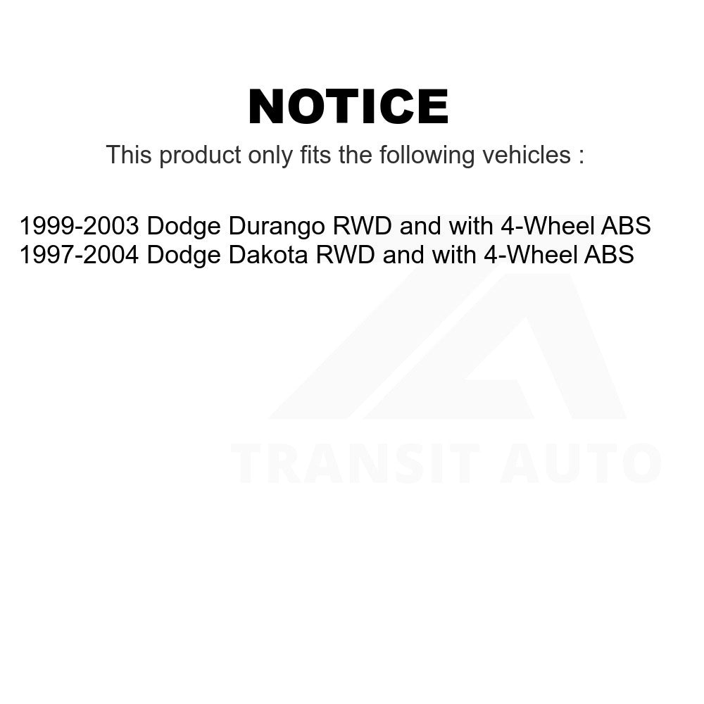 Front Wheel Bearing Hub Assembly 70-515033 For Dodge Dakota Durango RWD with 4-Wheel ABS