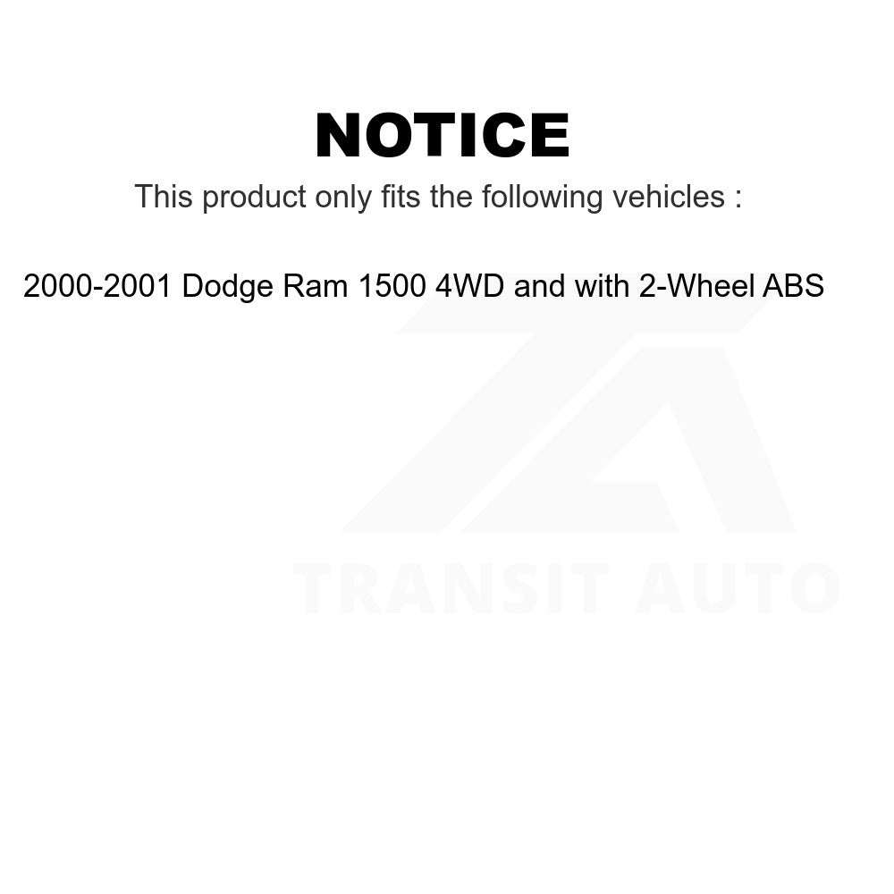 Front Wheel Bearing Hub Assembly 70-515038 For 2000-2001 Dodge Ram 1500 4WD with 2-Wheel ABS