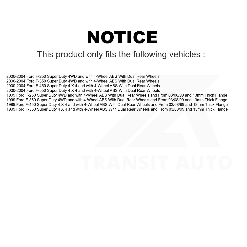 Front Wheel Bearing Hub Assembly 70-515057 For Ford F-250 Super Duty F-350 F-450 F-550