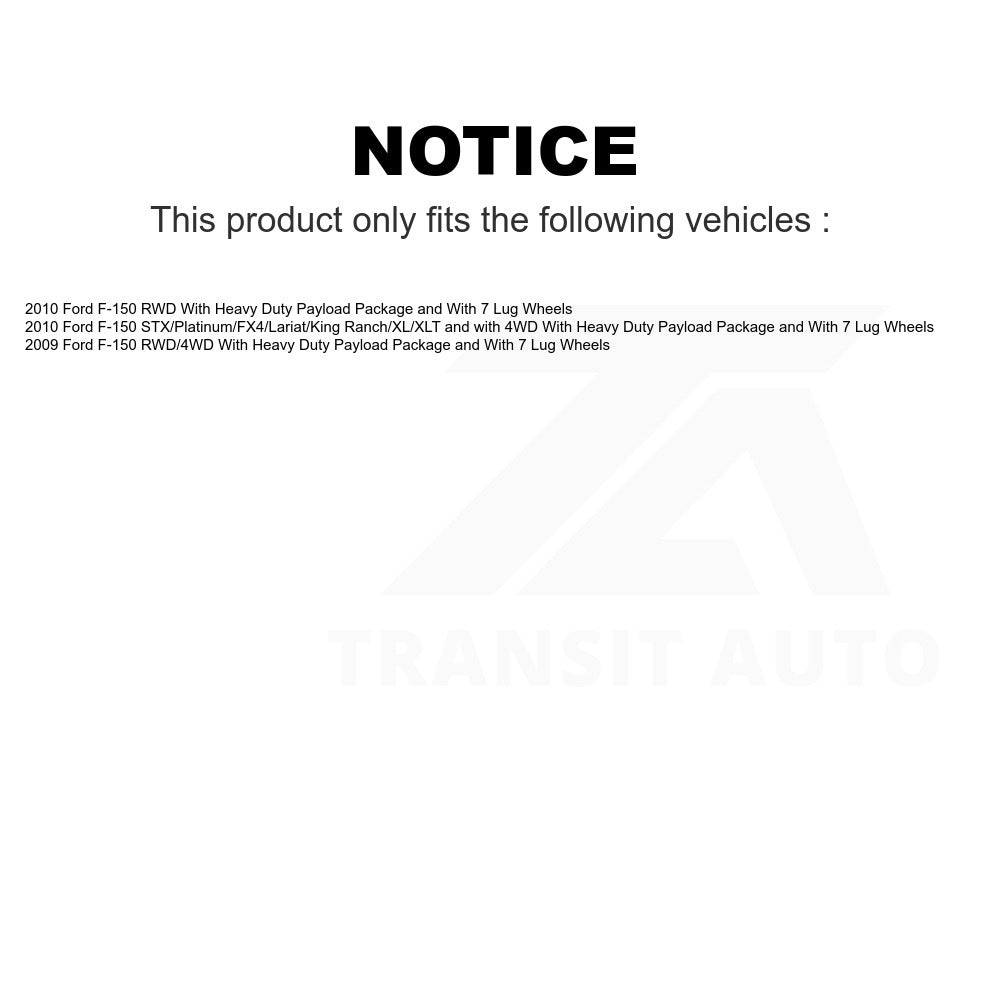 Front Wheel Bearing Hub Assembly 70-515118 For Ford F-150 With Heavy Duty Payload Package 7 Lug Wheels