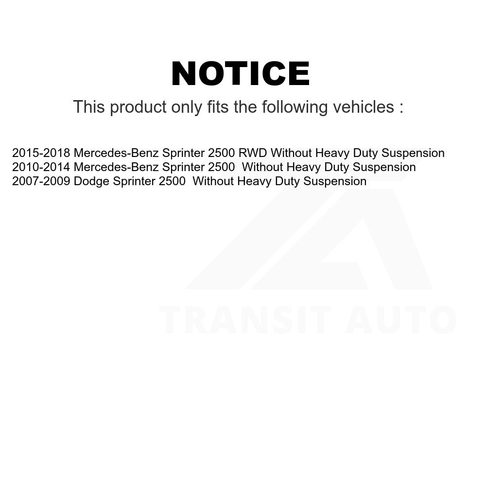 Front Wheel Bearing Hub Assembly 70-KH3310 For Sprinter 2500 Mercedes-Benz Dodge Without Heavy Duty Suspension
