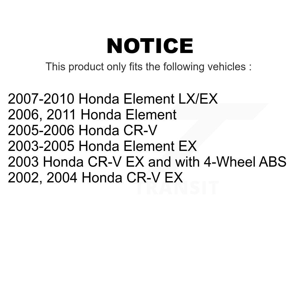 Front Wheel Bearing Pair For Honda CR-V Element K70-100512