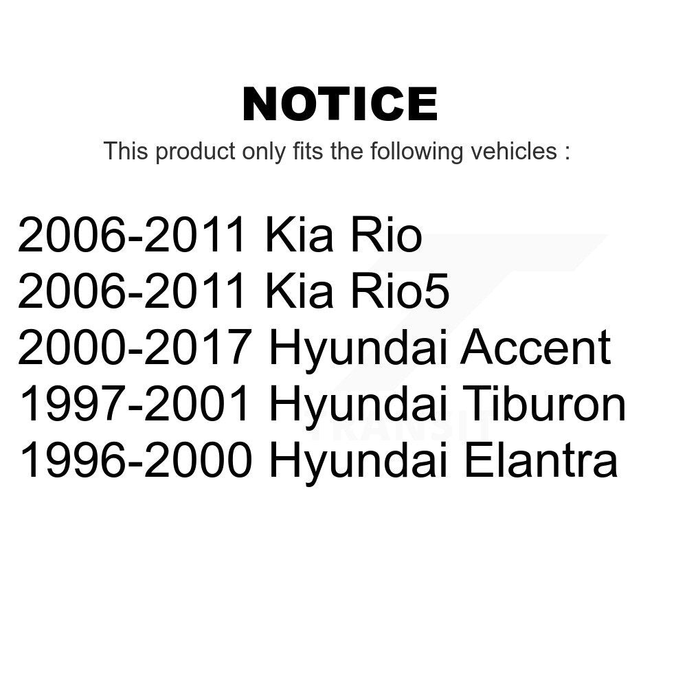 Front Wheel Bearing Pair For Hyundai Accent Kia Rio Rio5 Elantra Tiburon K70-100501