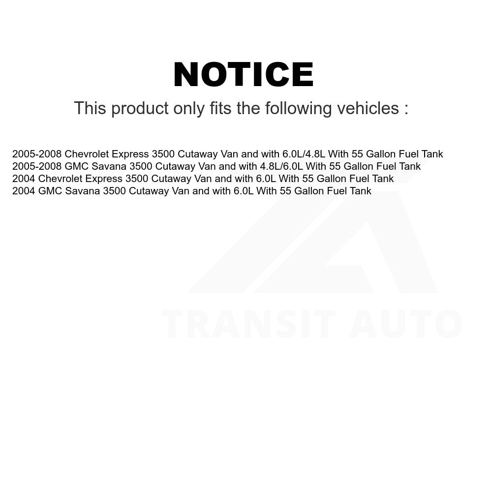 Fuel Pump Module Assembly AGY-00310632 For Chevrolet Express 3500 GMC Savana With 55 Gallon Tank