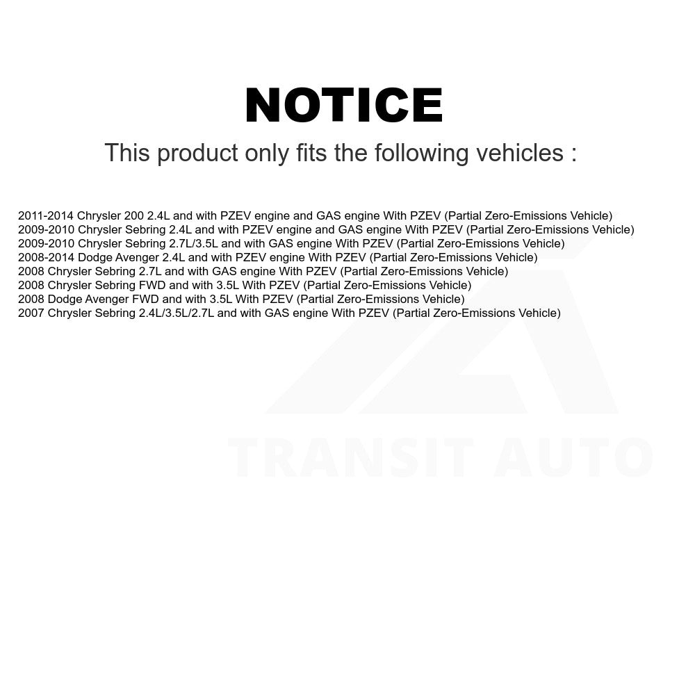 Fuel Pump Module Assembly AGY-00311441 For Chrysler Dodge Avenger 200 Sebring With PZEV (Partial Zero-Emissions Vehicle)