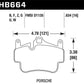 Hawk 05-08 Porsche 911 Carrera Front & Rear / 07-08 Cayman Front Perf Ceramic Street Brake Pads
