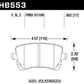 Hawk 06-07 Audi A6 Quattro / 03-04 RS6 / 04-08 S4 HPS Street Rear Brake Pads