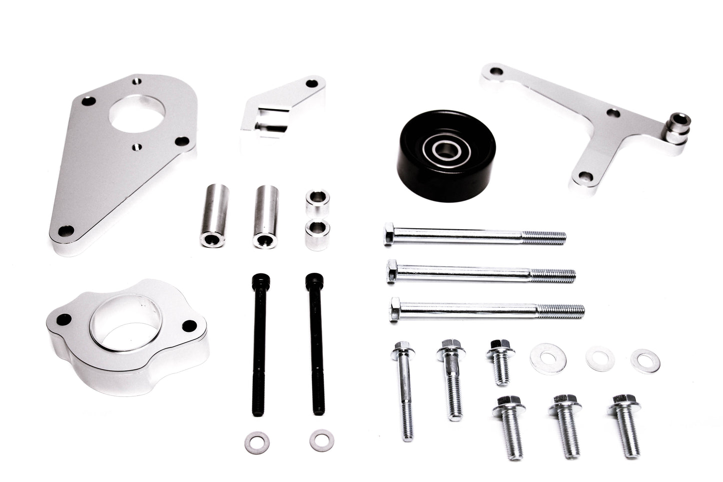 Precision Works LS Power Steering & Alternator Bracket Low Mount LSX LS1 LS2 LS3