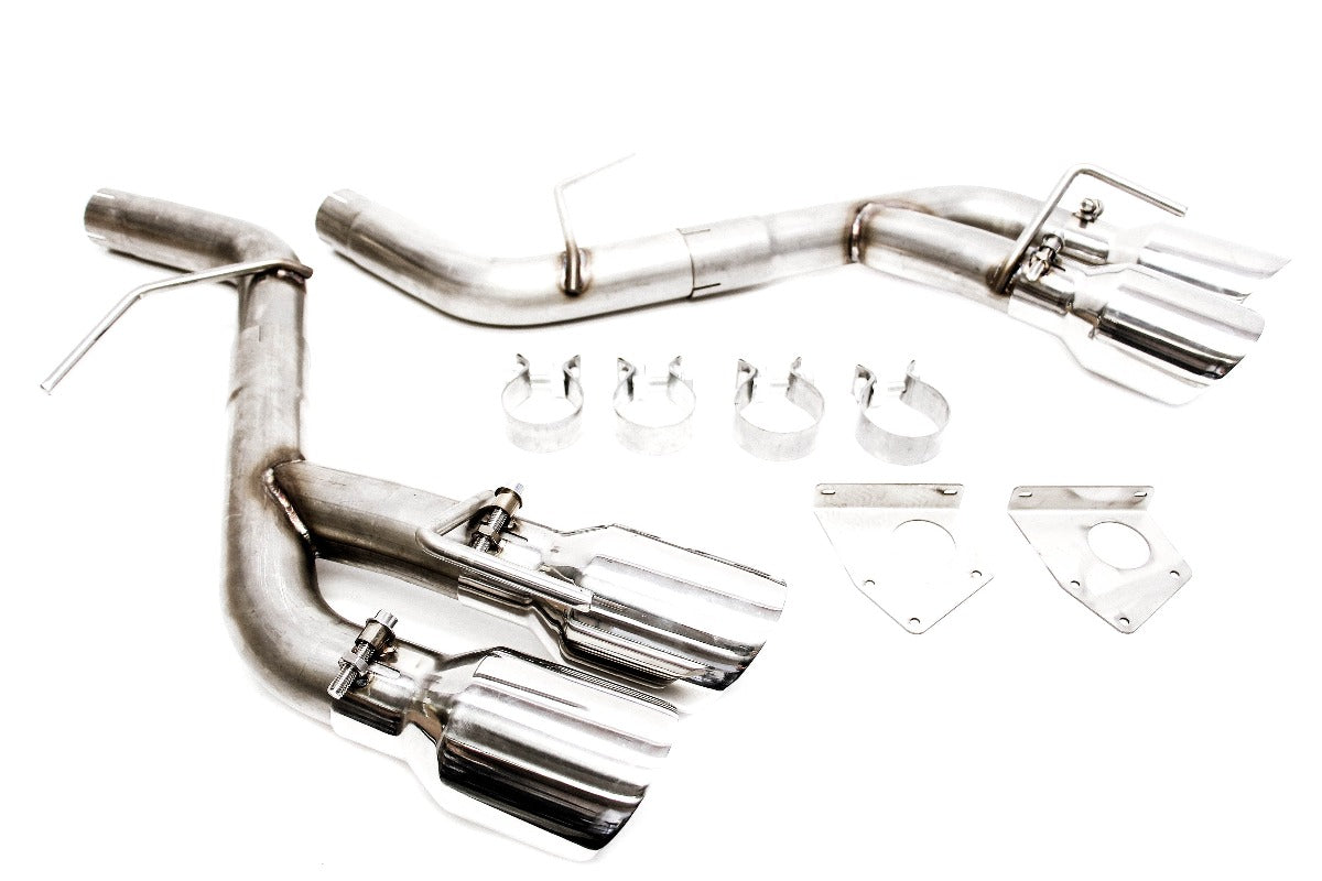 PLM Axle Back Muffler Delete Chevy Camaro V6 3.6L 2016 - 2022 Stainless Steel Quad Tips