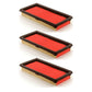 Air Filter (3 Pack) For Nissan Versa Note Micra K57-100500