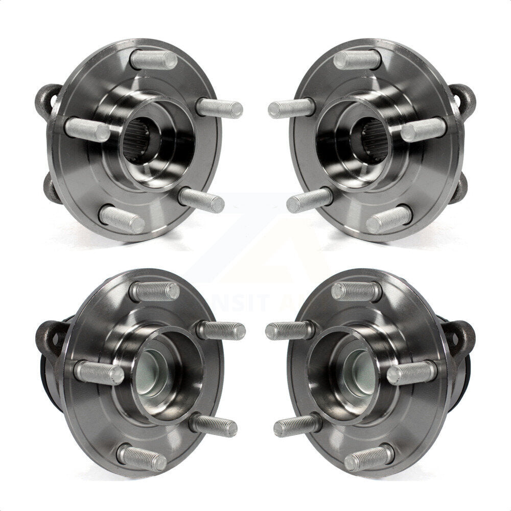 Front Rear Wheel Bearing & Hub Assembly Kit For Ford Fusion Lincoln MKZ Police Responder Hybrid SSV Plug-In K70-101159