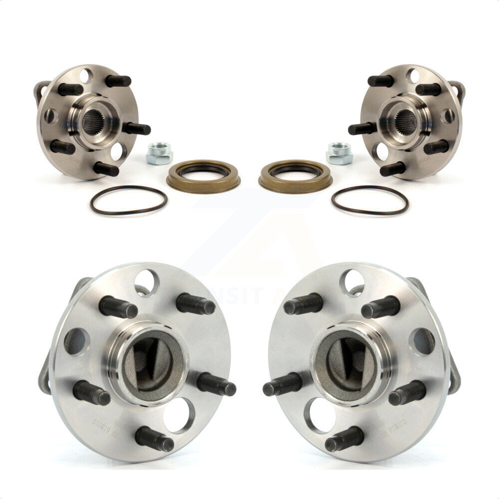 Front Rear Wheel Bearing & Hub Assembly Kit For Chevrolet Cavalier Pontiac Sunfire Grand Am Buick Corsica Oldsmobile Sunbird Beretta Skylark Cutlass Calais Skyhawk J2000 Firenza Somerset Cadillac Cimarron Regal Tempest K70-101161