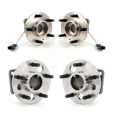 Front Rear Wheel Bearing & Hub Assembly Kit For 2001-2002 Pontiac Aztek FWD with Non-ABS K70-101174