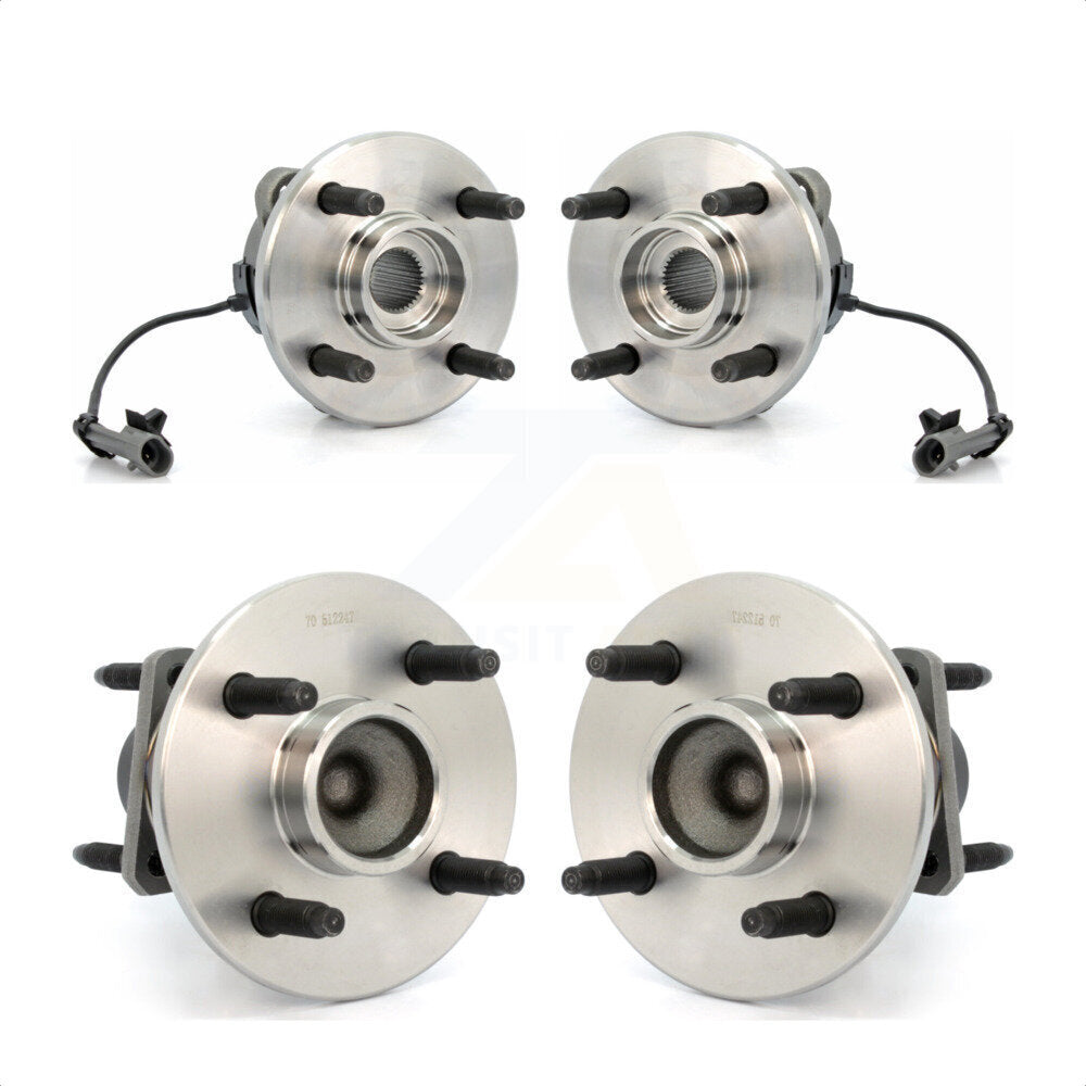 Front Rear Wheel Bearing & Hub Assembly Kit For Chevrolet Cobalt Saturn Ion Pontiac G5 Pursuit With 4 Lug Wheels 4-Wheel ABS K70-101202