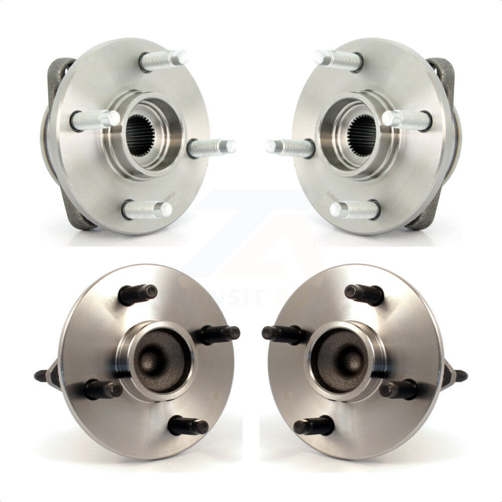 Front Rear Wheel Bearing & Hub Assembly Kit For Chevrolet Cobalt Saturn Ion Pontiac G5 Pursuit With 4 Lug Wheels Non-ABS K70-101203