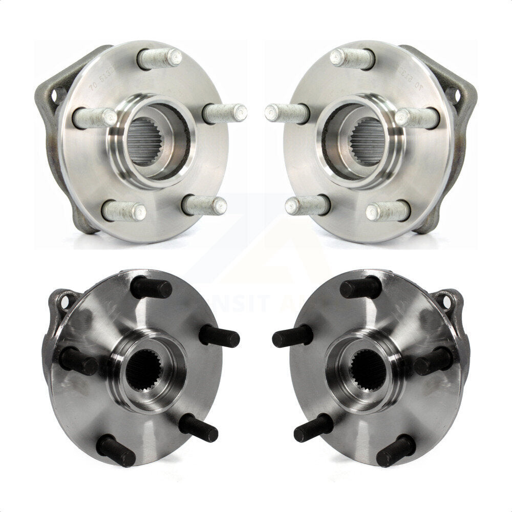 Front Rear Wheel Bearing & Hub Assembly Kit For 2014 Subaru Impreza WRX Limited Premium K70-101218