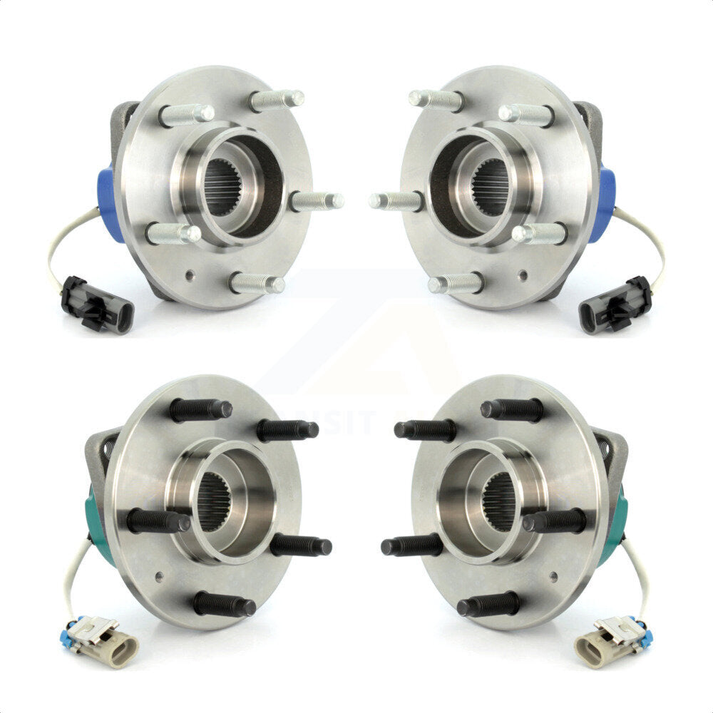 Front Rear Wheel Bearing & Hub Assembly Kit For 2005-2010 Cadillac STS AWD with Naturally Aspirated K70-101232
