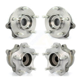 Front Rear Wheel Bearing & Hub Assembly Kit For 2007 Nissan Altima 2.5L with Non-ABS K70-101265
