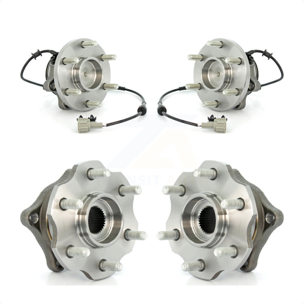 Front Rear Wheel Bearing & Hub Assembly Kit For 2005-2012 Nissan Pathfinder RWD K70-101291