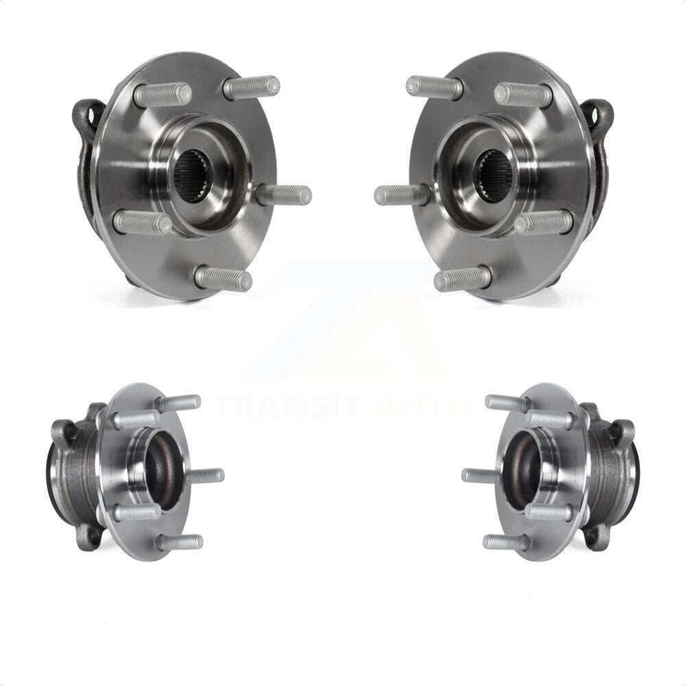 Front Rear Wheel Bearing & Hub Assembly Kit For 2014-2018 Mazda 3 Sport Vehicles Manufactured In Japan K70-101460