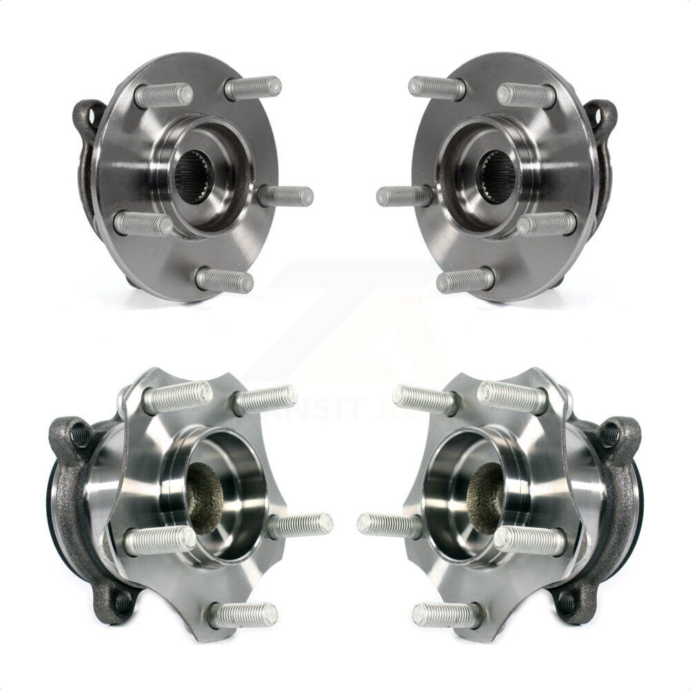 Front Rear Wheel Bearing & Hub Assembly Kit For Mazda 3 Sport Vehicles Manufactured In Mexico K70-101461