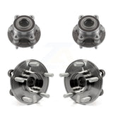Front Rear Wheel Bearing & Hub Assembly Kit For 2017-2019 Ford Fusion Sport with AWD 2.7L K70-101466