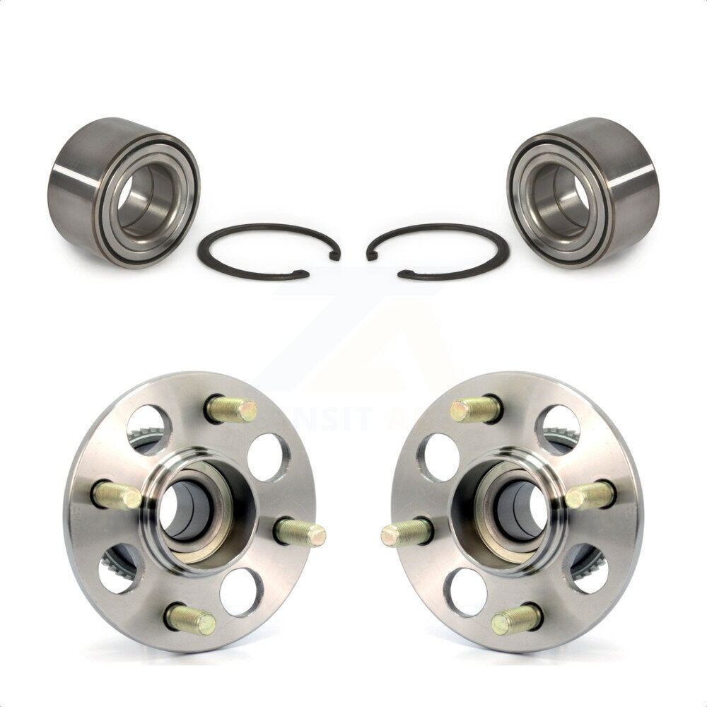 Front Rear Wheel Bearing And Hub Assembly Kit For 1996 Honda Civic HX with Drum rear brakes 4-Wheel ABS K70-101538