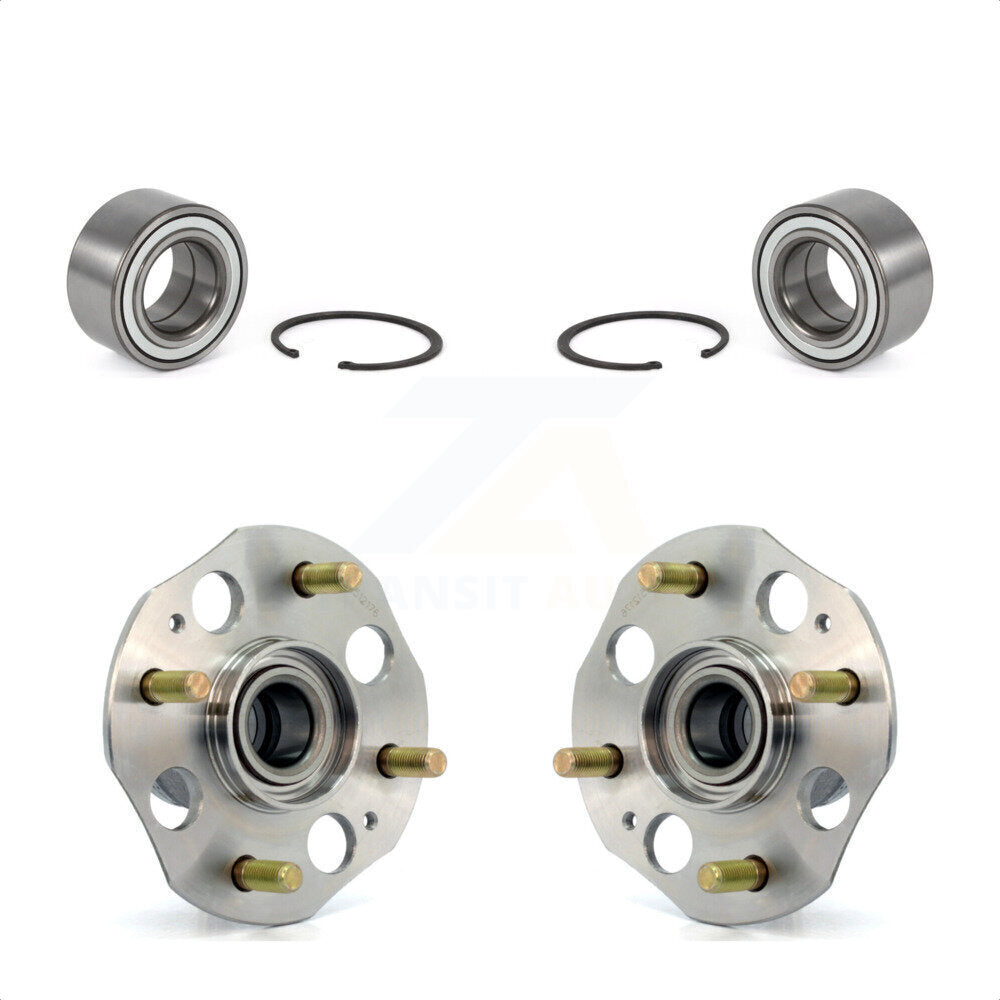 Front Rear Wheel Bearing And Hub Assembly Kit For 1998-2002 Honda Accord 2.3L with Drum rear brakes Non-ABS K70-101562