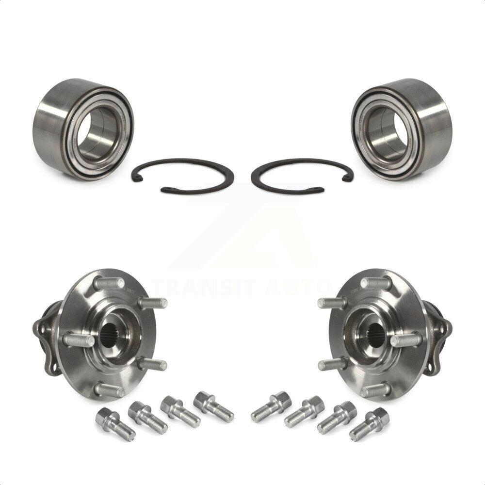 Front Rear Wheel Bearing And Hub Assembly Kit For 2007-2013 Mitsubishi Outlander AWD Without 7 Passenger Seating K70-101637