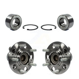 Front Rear Wheel Bearing And Hub Assembly Kit For 2008-2010 Hyundai Elantra Non-ABS K70-101647