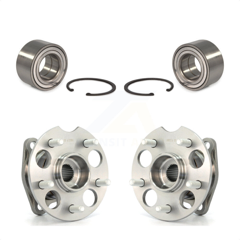 Front Rear Wheel Bearing And Hub Assembly Kit For 2008-2013 Toyota Highlander AWD K70-101662