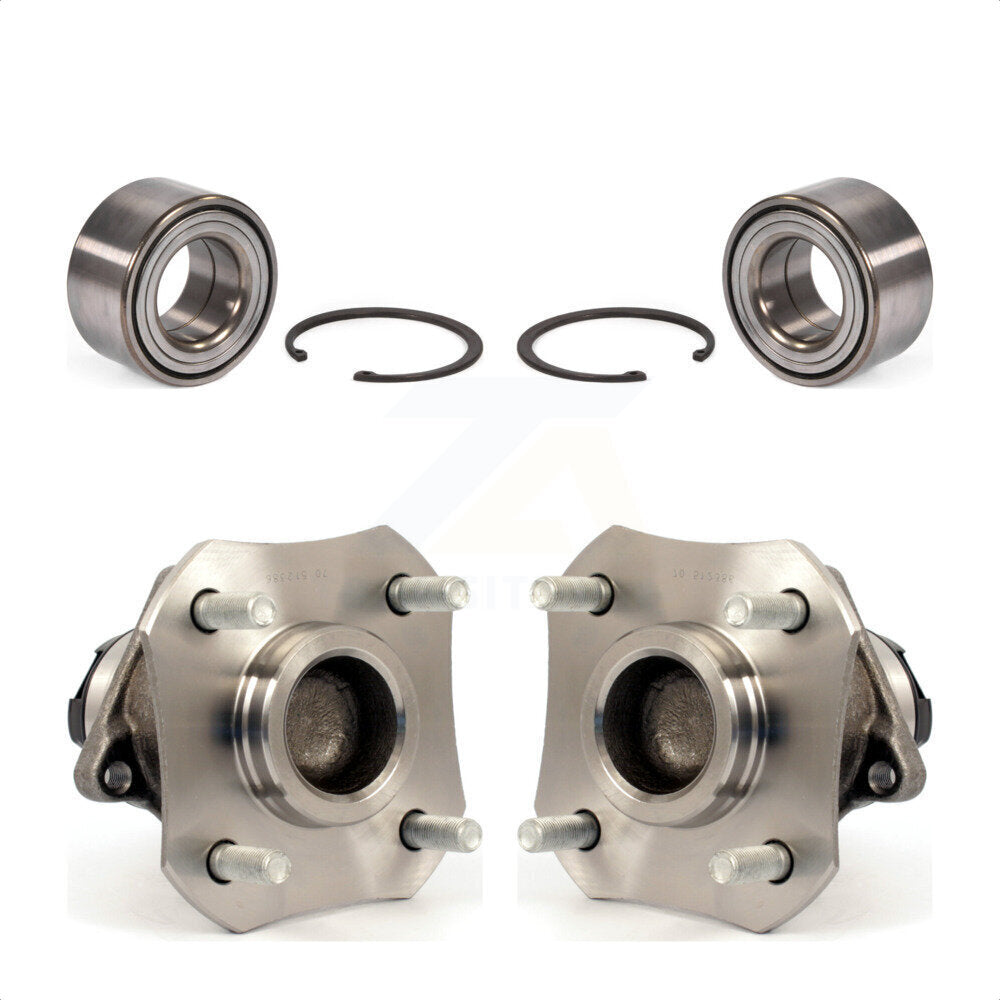 Front Rear Wheel Bearing And Hub Assembly Kit For 2010-2011 Nissan Versa 4-Wheel ABS K70-101682